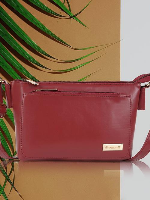 red leatherette (pu) sling bag - 19695960 - Very Small Image - 1