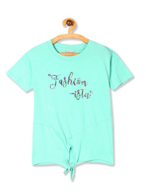 girls round neck printed regular tees - 19696309 - Very Small Image - 1
