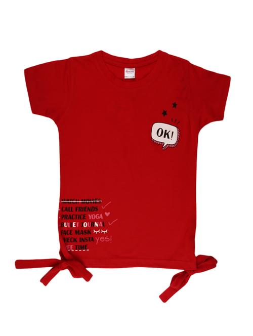 girls round neck printed regular tees - 19696356 - Very Small Image - 1