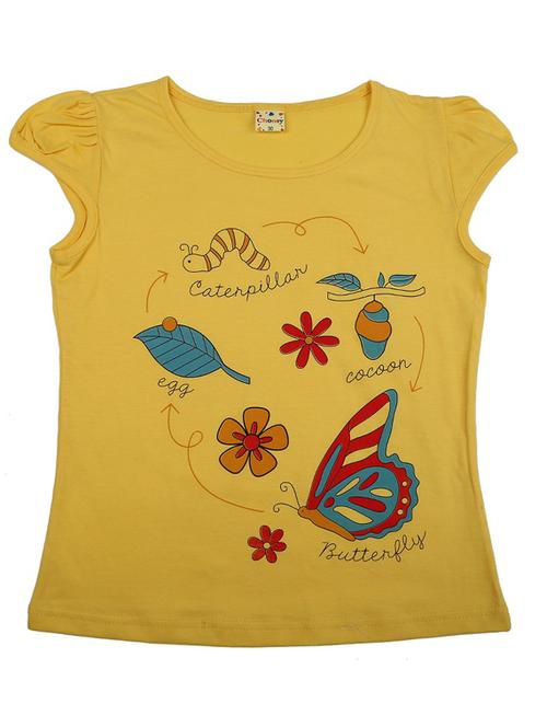 girls round neck printed regular tees - 19696376 - Very Small Image - 1