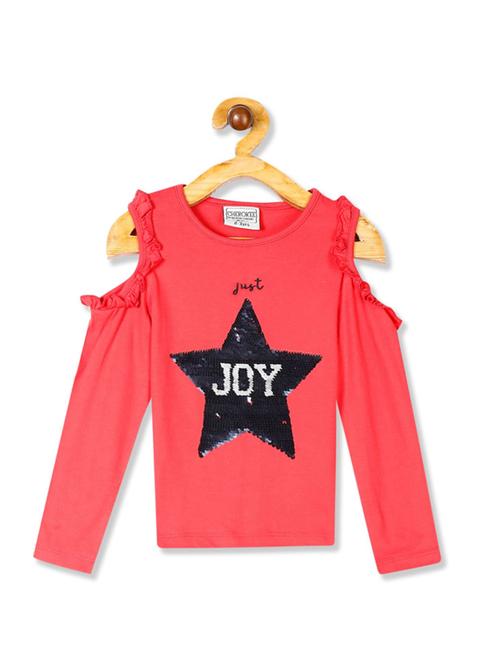 girls round neck printed regular tees - 19696390 - Very Small Image - 1