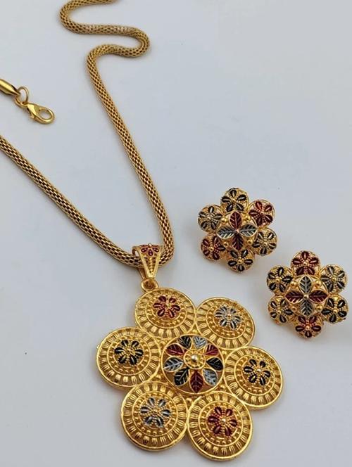 niva fashion golden trendy jewellery set - 19696676 - Very Small Image - 1