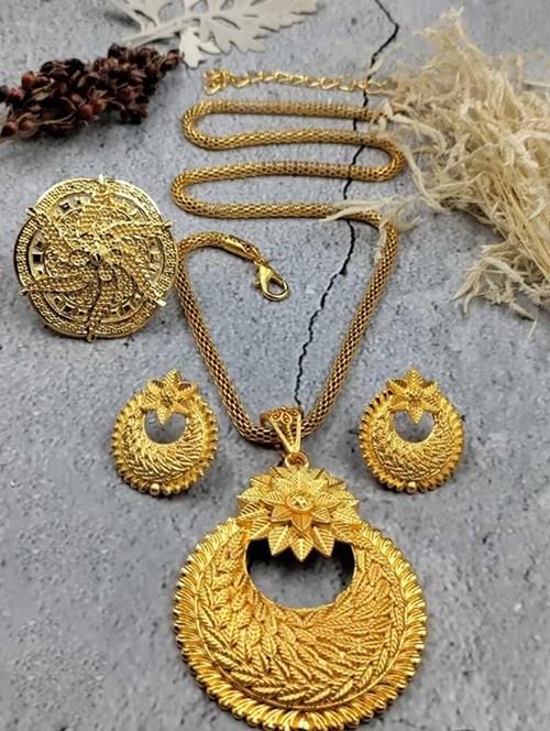 niva fashion golden trendy jewellery set - 19696679 - Very Small Image - 1