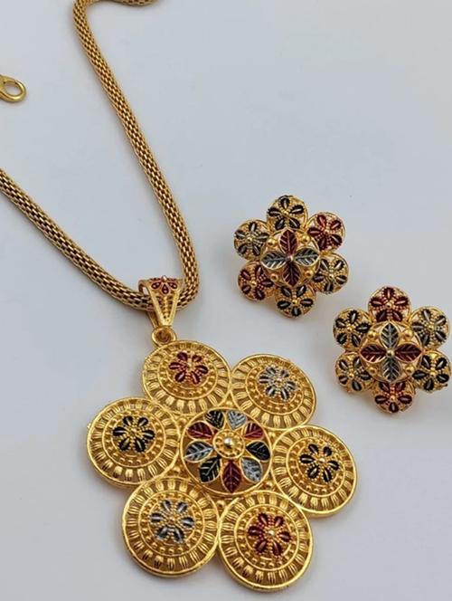 niva fashion golden trendy jewellery set - 19696686 - Very Small Image - 1
