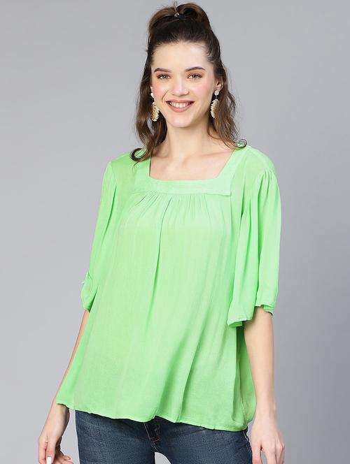 women's straight square neck top - 19696812 - Very Small Image - 1