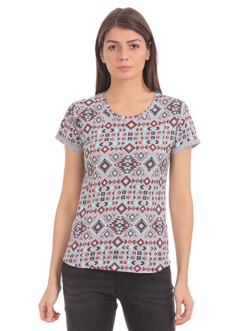 round neck printed regular tees - 19696936 - Very Small Image - 1