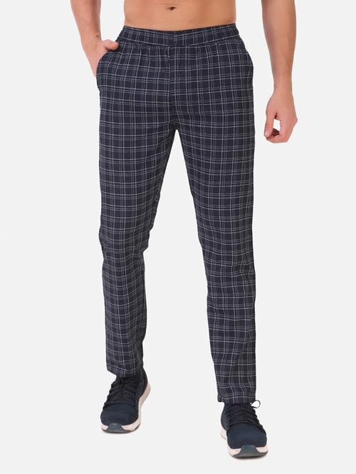 dark blue cotton full length track pant - 19697042 - Very Small Image - 1