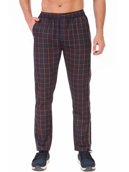 multi colored cotton blend full length track pant - 19697055 - Very Small Image - 1