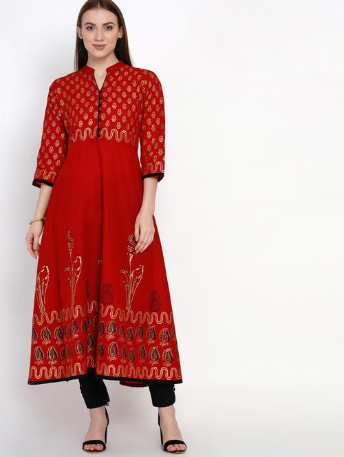 women's flared kurta - 19697398 - Very Small Image - 1