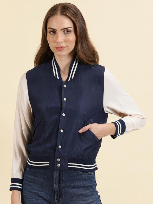 women mandarin collar regular jacket - 19698874 - Very Small Image - 1