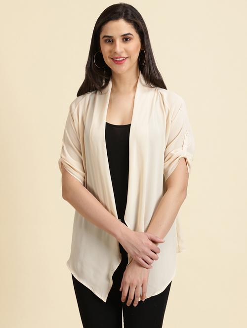 women yellow asymmetric shrug - 19698886 - Very Small Image - 1