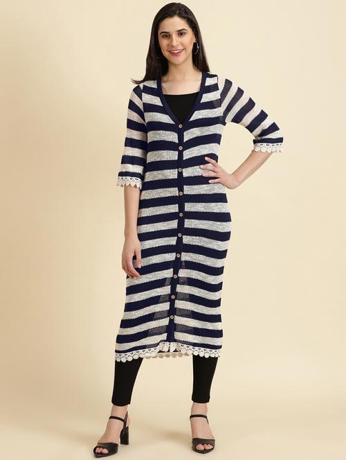women striped regular shrug - 19698887 - Very Small Image - 1