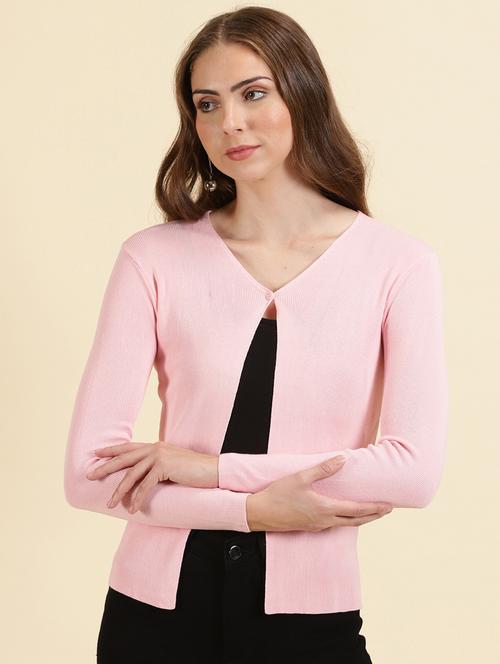 women self designed v neck shrug - 19698905 - Very Small Image - 1