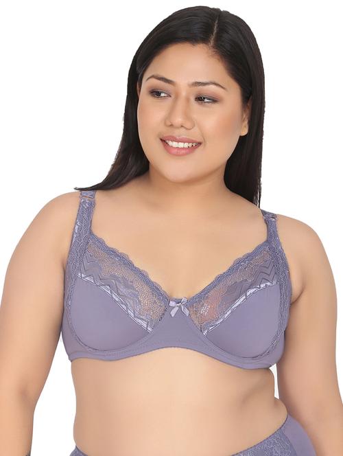 purple nylon plus bra - 19699253 - Very Small Image - 1
