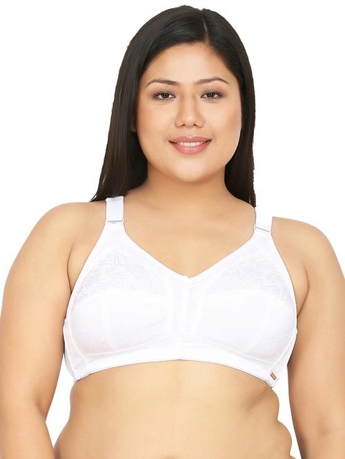 white cotton plus bra - 19699275 - Very Small Image - 1