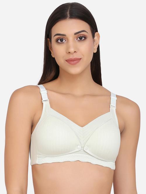 green cotton maternitynursing bra - 19699289 - Very Small Image - 1