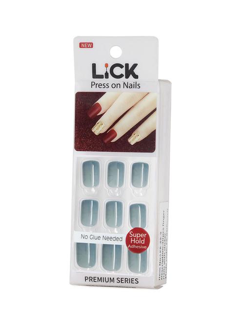 lick 12 pcs square shape reusable artificial false press on nails with application kit - 19699359 - Very Small Image - 1