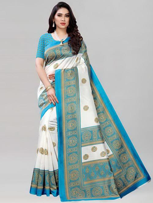 self design banarasi saree with blouse - 19699509 - Very Small Image - 1