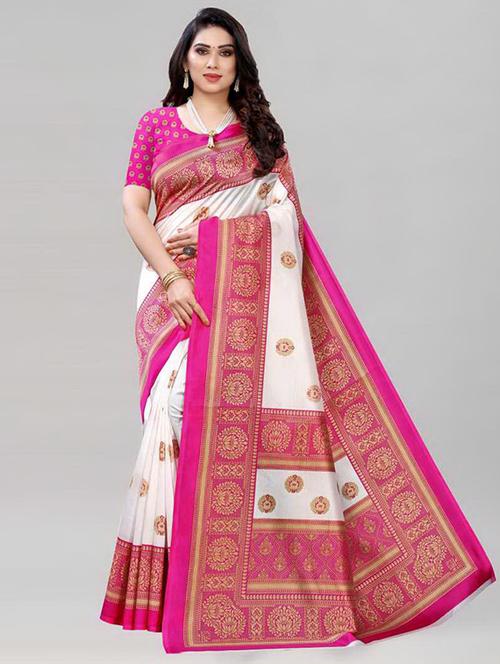self design banarasi saree with blouse - 19699612 - Very Small Image - 1