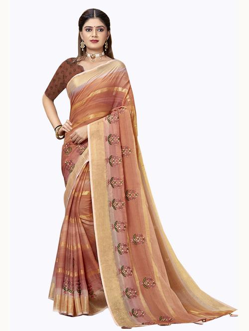 self designed woven saree with blouse - 19699961 - Very Small Image - 1