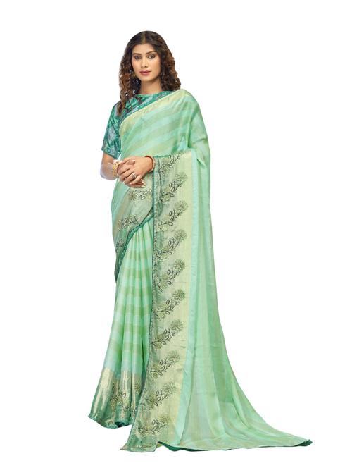 self designed woven saree with blouse - 19699999 - Very Small Image - 1