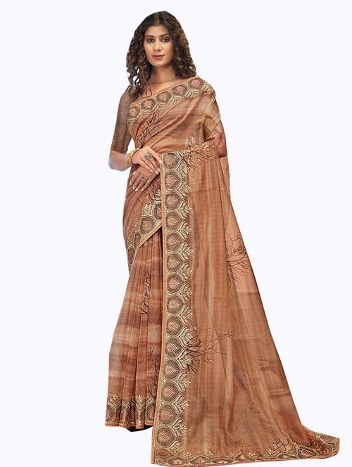 self designed woven saree with blouse - 19700020 - Very Small Image - 1