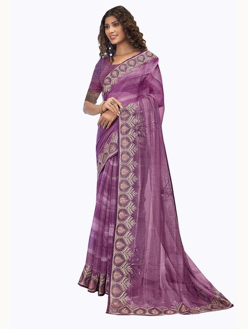 self designed woven saree with blouse - 19700022 - Very Small Image - 1