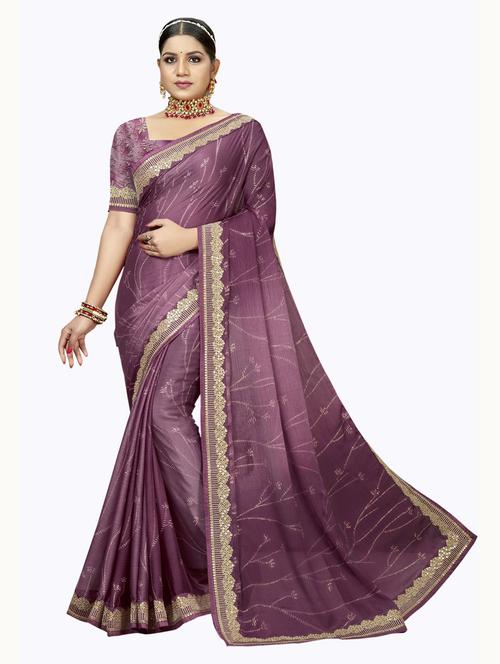 printed woven saree with blouse - 19700123 - Very Small Image - 1