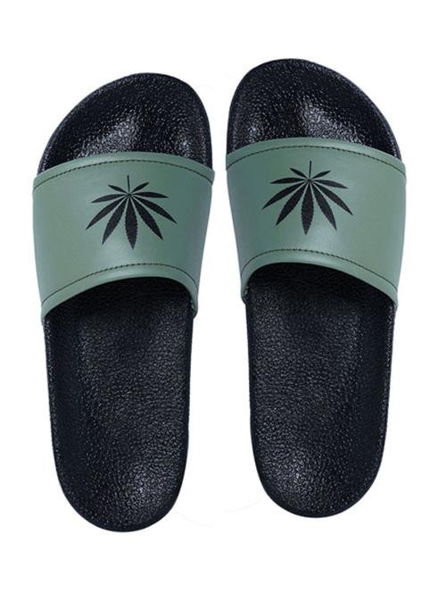 green leatherette slip on flip flops - 19700185 - Very Small Image - 1