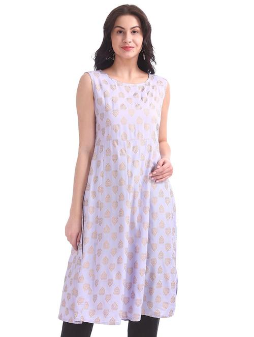 round neck printed kurta with jacket - 19700494 - Very Small Image - 1