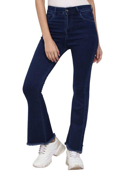 mid rise solid boot cut jeans - 19702463 - Very Small Image - 1