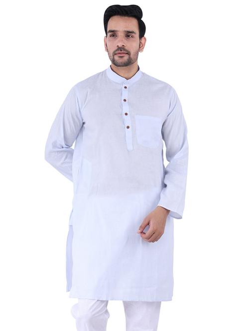 light blue solid kurta pyjama set - 19702827 - Very Small Image - 1