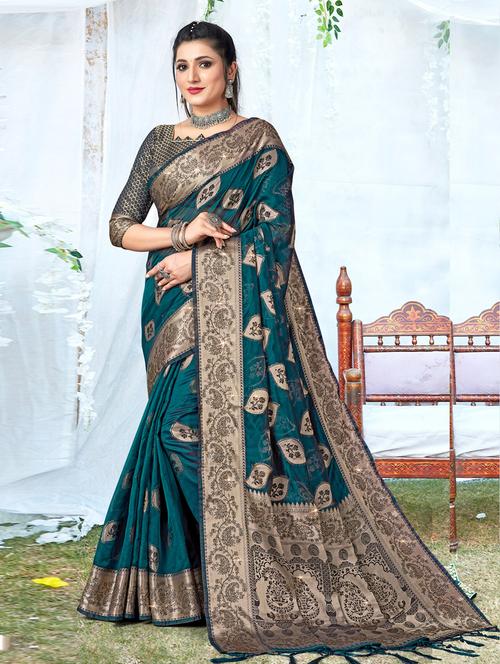 self design woven saree - 19708655 - Very Small Image - 1