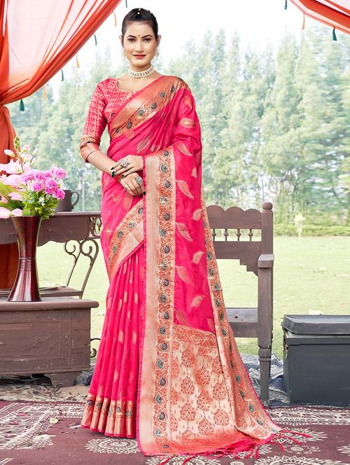 women's banarasi saree - 19708758 - Very Small Image - 1