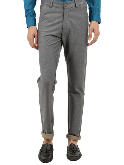 grey cotton chinos casual trousers - 19709368 - Very Small Image - 1