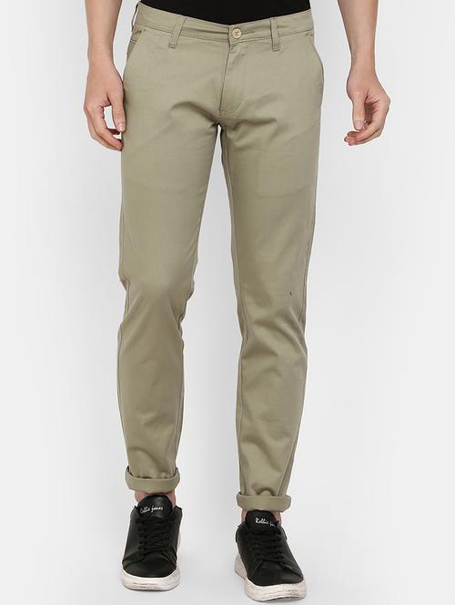 olive polyester chinos casual trouser - 19709430 - Very Small Image - 1