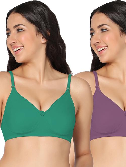 multi colored cotton tshirt bra - 19710550 - Very Small Image - 1