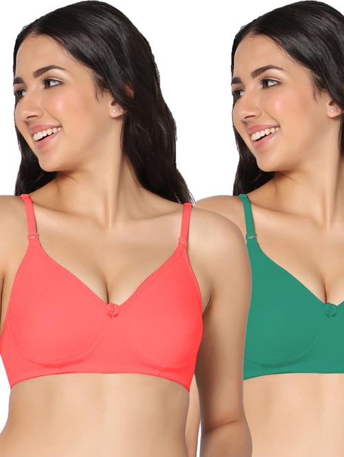 multi colored cotton tshirt bra - 19710595 - Very Small Image - 1