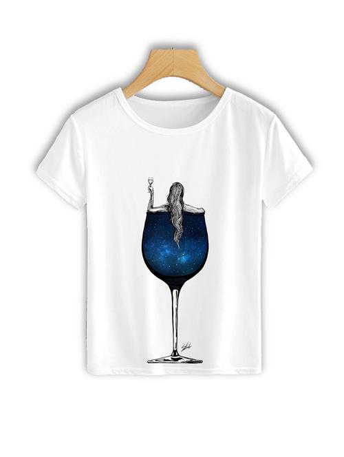 round neck front print t-shirt - 19710852 - Very Small Image - 1
