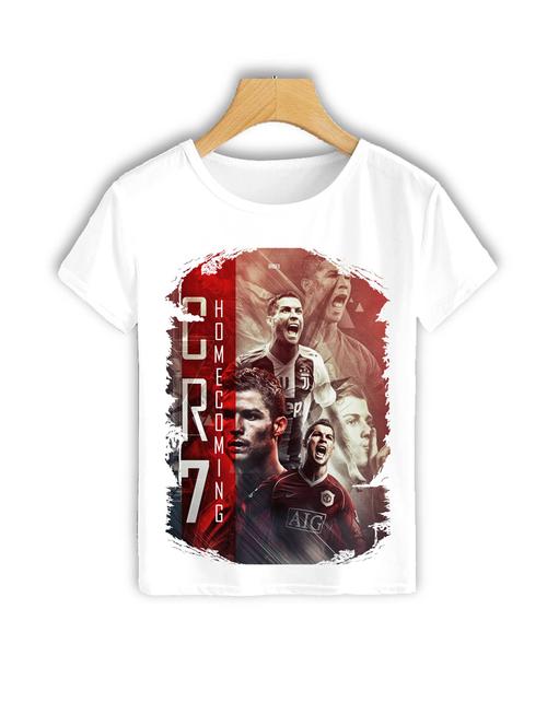 round neck ronaldo front print t-shirt - 19710861 - Very Small Image - 1