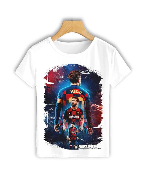 round neck messi front print t-shirt - 19710862 - Very Small Image - 1