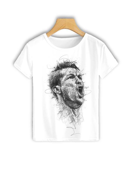 round neck ronaldo front print t-shirt - 19710864 - Very Small Image - 1
