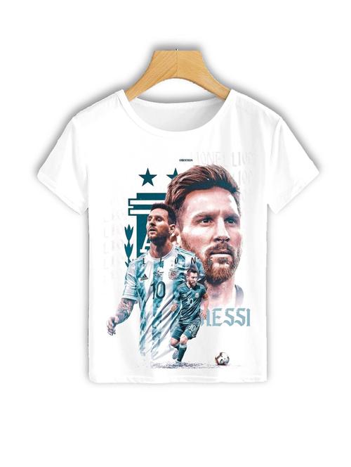round neck messi front print t-shirt - 19710865 - Very Small Image - 1