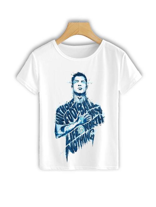 round neck football front print t-shirt - 19710869 - Very Small Image - 1