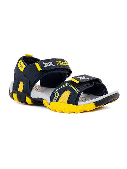 navy blue solid back strap floaters - 19710997 - Very Small Image - 1