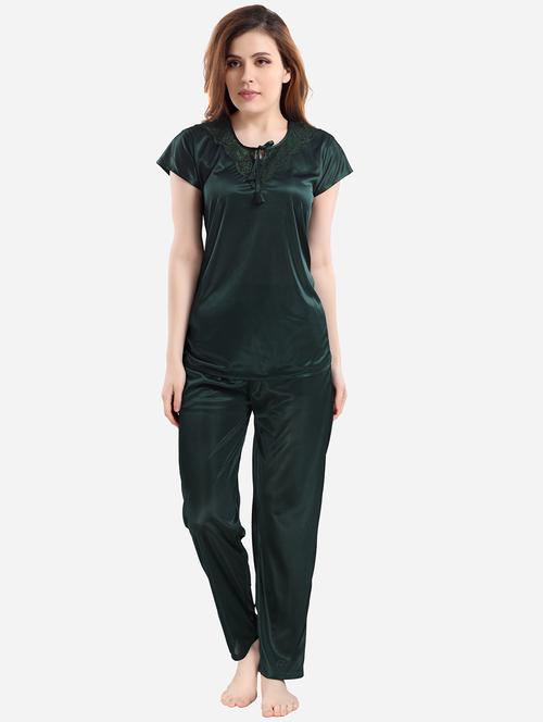 solid nightwear set - 19711347 - Very Small Image - 1