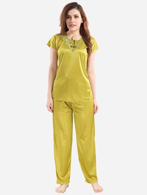 solid nightwear set - 19711350 - Very Small Image - 1