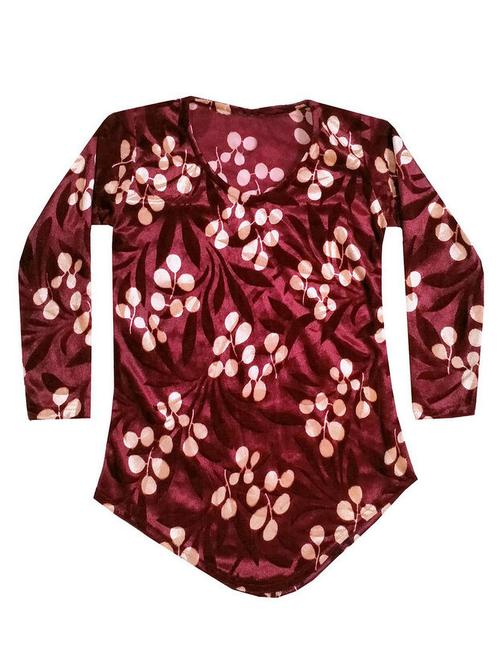 girls floral print asymmetric top - 19711620 - Very Small Image - 1