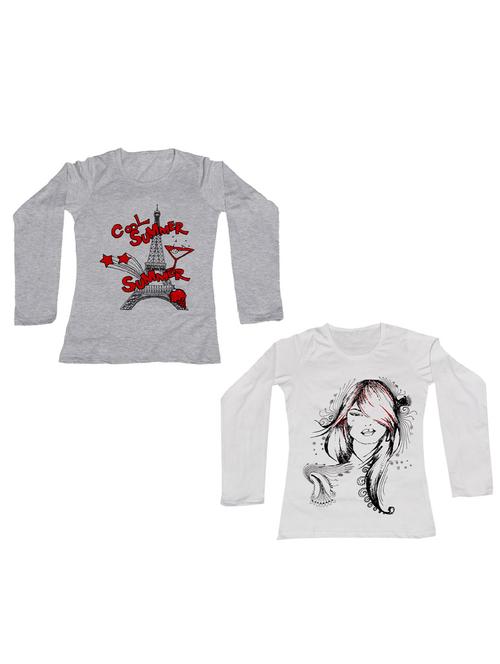 girls pack of 2 printed tees - 19712082 - Very Small Image - 1