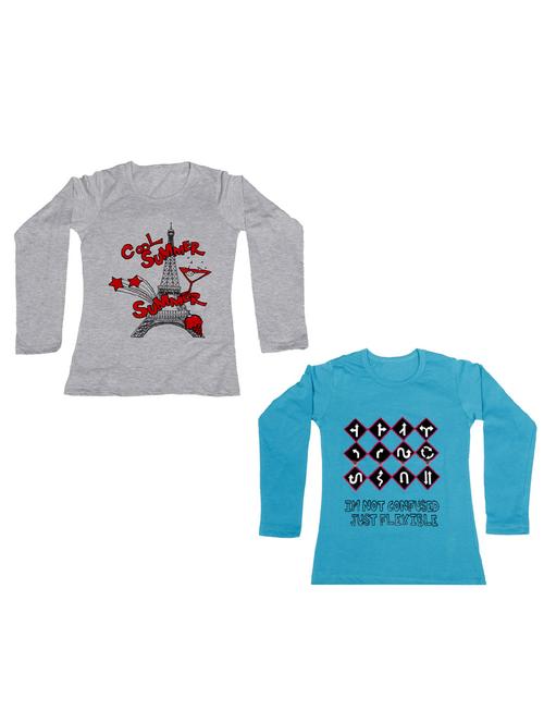 girls pack of 2 printed tees - 19712134 - Very Small Image - 1